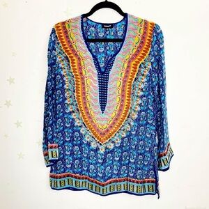 TOLANI floral silk tunic Kimono blouse